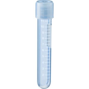 Tubo, volumen de trabajo: 13 ml, (LxØ): 100 x 16 mm, material: PP, fondo redondo, transparente, tapó