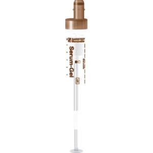 S-Monovette® Suero Gel CAT, 9 ml, cierre marrón, (LxØ): 92 x 16 mm, con etiqueta de plástico