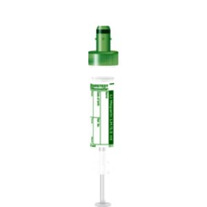 S-Monovette® Heparina de litio LH, 5,5 ml, cierre verde, (LxØ): 75 x 15 mm, con etiqueta de papel