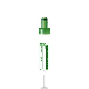 S-Monovette® Heparina de sodio NH, 2,6 ml, cierre verde, (LxØ): 65 x 13 mm, con etiqueta de papel